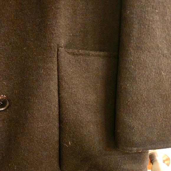 ZARA Black 2-in-1 Wool Blend Coat Quilted Puffer Combo‎ S - Picture 7 of 9